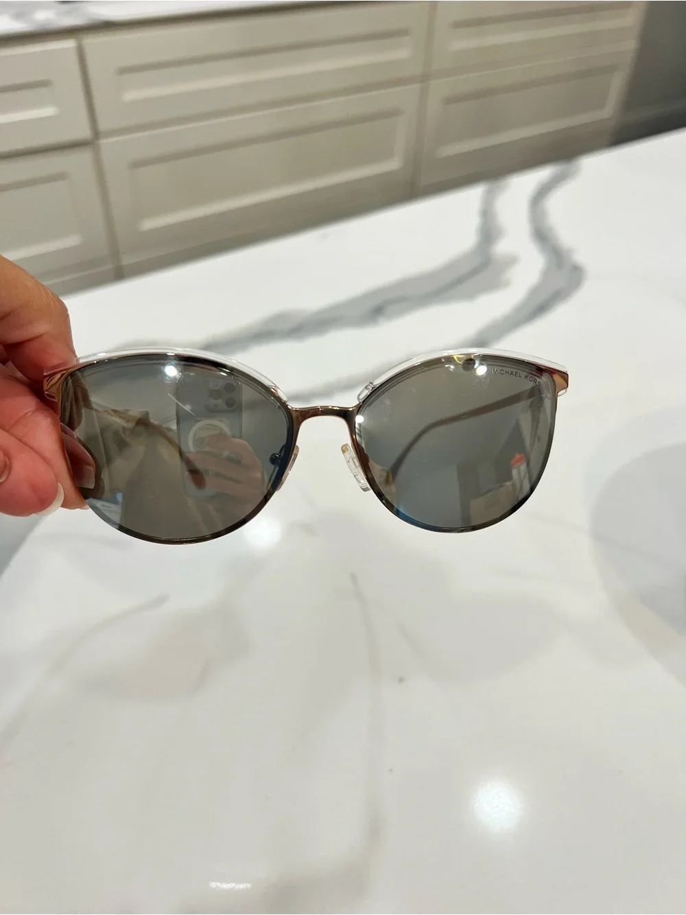 Michael Kors MK1088 Magnolia Rose Gold Cat Eye Sunglasses ✨